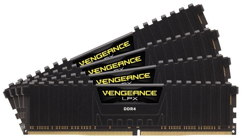 CORSAIR DDR4 2666MHz 4x4GB 288 DIMM Unbuffered 16-18-18-35 Vengeance LPX Black Heat spreader 1.20V